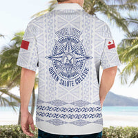Queen Salote College 100 Years Anniversary Personalized Hawaiian Shirt Tonga QSC White - Polynesian Pride