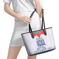 Queen Salote College 100 Years Anniversary Leather Tote Bag Tonga QSC White - Polynesian Pride