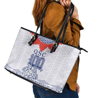 Queen Salote College 100 Years Anniversary Leather Tote Bag Tonga QSC White - Polynesian Pride