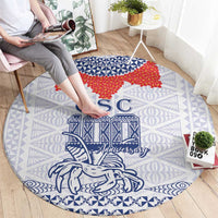 Queen Salote College 100 Years Anniversary Round Carpet Tonga QSC White - Polynesian Pride