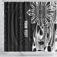 Personalised Philippines Shower Curtain Tribal Sun LT7 - Polynesian Pride