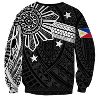 Personalised Philippines Sweatshirt Tribal Sun LT7