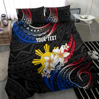 Personalised Philippines Tribal Bedding Set Mix Plumeria - Flag Colors LT7 - Polynesian Pride