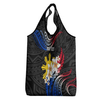 Personalised Philippines Tribal Grocery Bag Mix Plumeria - Flag Colors