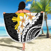 Personalised Philippines Tribal Beach Blanket Mix Plumeria LT7 - Polynesian Pride