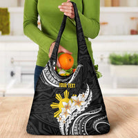 Personalised Philippines Tribal Grocery Bag Mix Plumeria