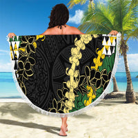 Hawaii Aloha Kakau Beach Blanket Puakenikeni and Maile Lei Twist
