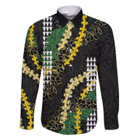 Hawaii Aloha Kakau Family Matching Tank Maxi Dress and Hawaiian Shirt Puakenikeni and Maile Lei Twist