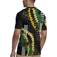 Hawaii Aloha Kakau Rugby Jersey Puakenikeni and Maile Lei Twist