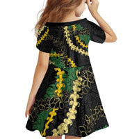 Hawaii Puakenikeni - Maile Lei Family Matching Puletasi and Hawaiian Shirt Obsidian Black