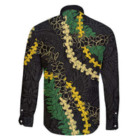 Hawaii Puakenikeni - Maile Lei Family Matching Puletasi and Hawaiian Shirt Obsidian Black