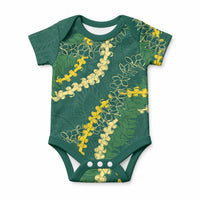 Hawaii Puakenikeni - Maile Lei Baby Onesie Sage Green