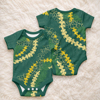 Hawaii Puakenikeni - Maile Lei Baby Onesie Sage Green