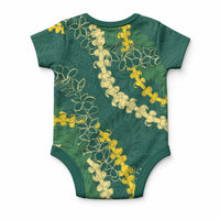 Hawaii Puakenikeni - Maile Lei Baby Onesie Sage Green