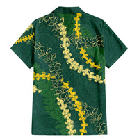 Hawaii Puakenikeni - Maile Lei Family Matching Mermaid Dress and Hawaiian Shirt Sage Green