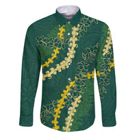 Hawaii Puakenikeni - Maile Lei Family Matching Puletasi and Hawaiian Shirt Sage Green