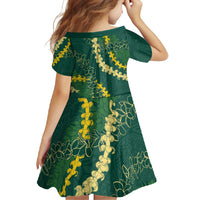 Hawaii Puakenikeni - Maile Lei Family Matching Summer Maxi Dress and Hawaiian Shirt Sage Green