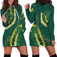 Hawaii Puakenikeni - Maile Lei Hoodie Dress Sage Green
