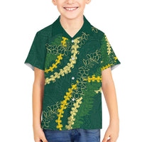 Hawaii Puakenikeni - Maile Lei Kid Hawaiian Shirt Sage Green