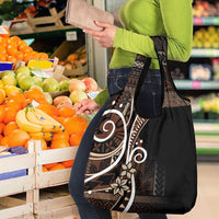 Samoa Siapo Classic Motif Grocery Bag Manuia le tuto’atasi o Samoa Independence Black Style