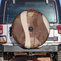 Polynesian Tribal Pattern Patchwork Picturesque Spare Tire Cover Mocha