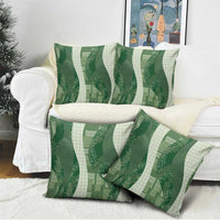 Polynesian Tribal Pattern Patchwork Picturesque Pillow Cover Sage Green
