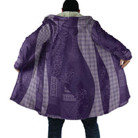Polynesian Tribal Pattern Patchwork Picturesque Cloak Deep Violet
