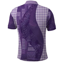 Polynesian Tribal Pattern Patchwork Picturesque Polo Shirt Deep Violet