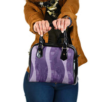 Polynesian Tribal Pattern Patchwork Picturesque Shoulder Handbag Deep Violet