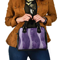 Polynesian Tribal Pattern Patchwork Picturesque Shoulder Handbag Deep Violet