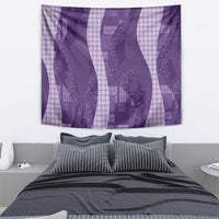 Polynesian Tribal Pattern Patchwork Picturesque Tapestry Deep Violet