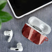 Polynesian Tribal Pattern Patchwork Picturesque AirPods Case Crimson