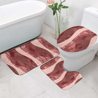 Polynesian Tribal Pattern Patchwork Picturesque Bathroom Set Crimson