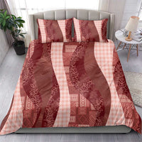 Polynesian Tribal Pattern Patchwork Picturesque Bedding Set Crimson