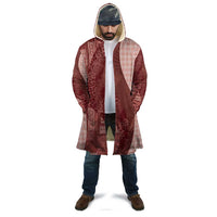 Polynesian Tribal Pattern Patchwork Picturesque Cloak Crimson