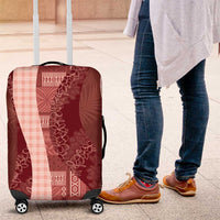 Polynesian Tribal Pattern Patchwork Picturesque Luggage Cover Crimson