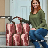Polynesian Tribal Pattern Patchwork Picturesque Travel Bag Crimson