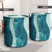 Polynesian Tribal Pattern Patchwork Picturesque Laundry Basket Oceanic
