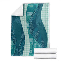 Polynesian Tribal Pattern Patchwork Picturesque Blanket Oceanic