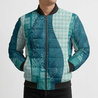 Polynesian Tribal Pattern Patchwork Picturesque Bomber Puffer Jacket Oceanic