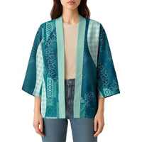 Polynesian Tribal Pattern Patchwork Picturesque Kimono Oceanic