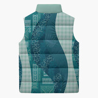 Polynesian Tribal Pattern Patchwork Picturesque Sleeveless Puffer Jacket Oceanic