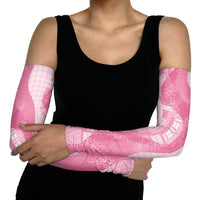 Polynesian Tribal Pattern Patchwork Picturesque Arm Sleeves Rose Pink