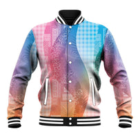 Polynesian Tribal Pattern Patchwork Picturesque Baseball Jacket Holographic