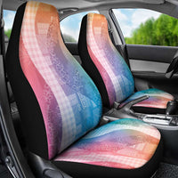 Polynesian Tribal Pattern Patchwork Picturesque Car Seat Cover Holographic