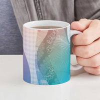 Polynesian Tribal Pattern Patchwork Picturesque Ceramic Mug Holographic