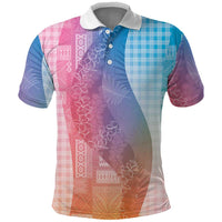 Polynesian Tribal Pattern Patchwork Picturesque Polo Shirt Holographic