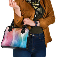 Polynesian Tribal Pattern Patchwork Picturesque Shoulder Handbag Holographic