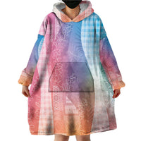Polynesian Tribal Pattern Patchwork Picturesque Wearable Blanket Hoodie Holographic