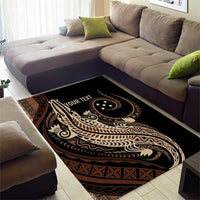 Personalized Solomon Islands Crocodile Area Rug Hapi Isles - Independence Anniversary
